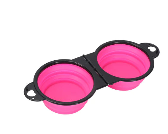 Portable Pet Bowl - Foldable for Outdoor Adventures (One Set)