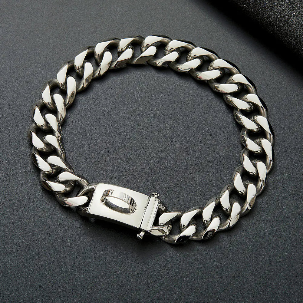 Stainless Steel Anti-Bite Dog Collar and Leash Set