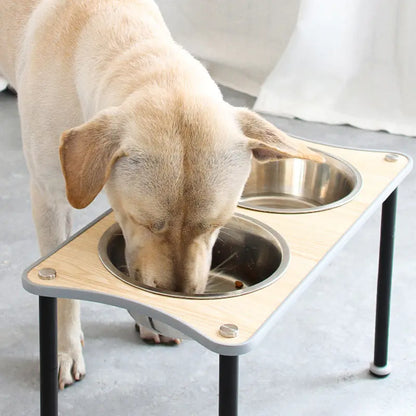Adjustable Height Pet Food Bowl Stand
