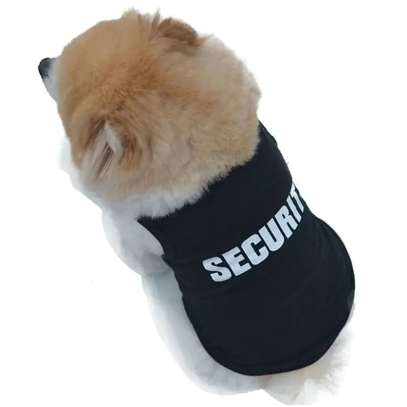 Pet Clothing Black Cotton Vest for Dogs (Spring/Summer)