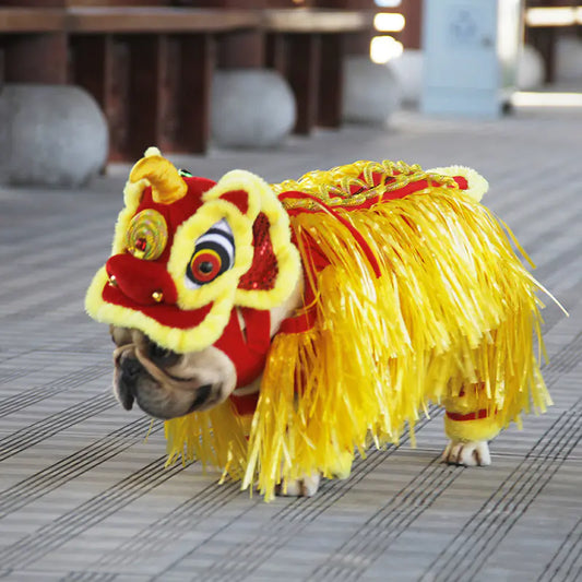 Pet Lion Dance Costume for New Year Celebration
