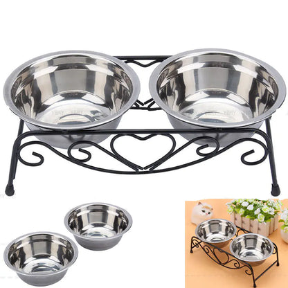 High-End Dual-Use Stainless Steel Pet Bowl