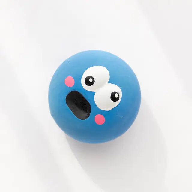 Cute Cartoon Big Eyeball Dog Interactive Latex Toy Ball