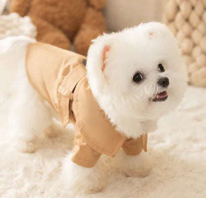British Trench Coat for Dogs - Summer Pet Apparel