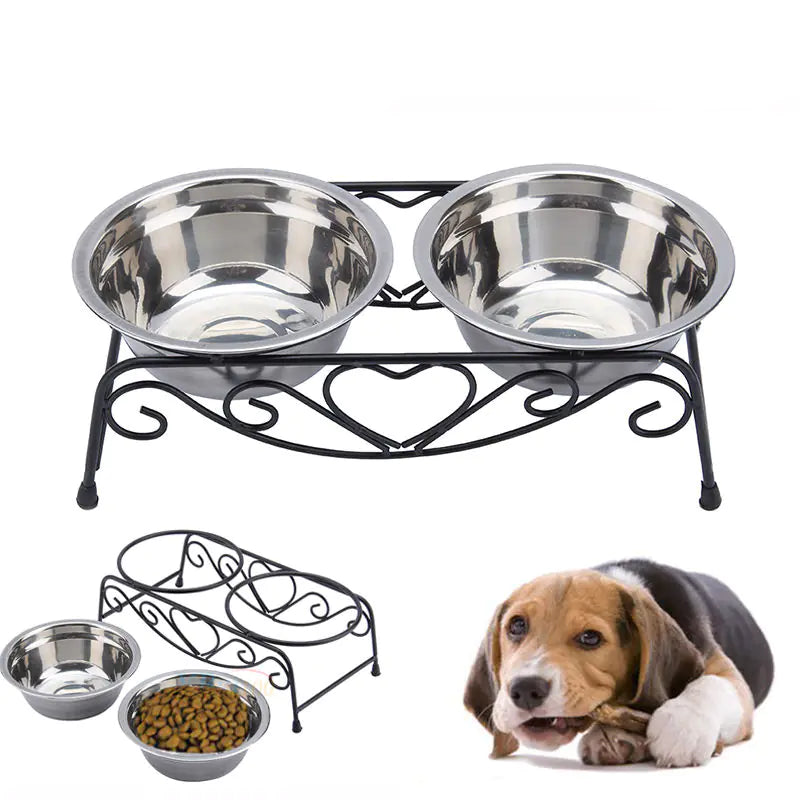 High-End Dual-Use Stainless Steel Pet Bowl