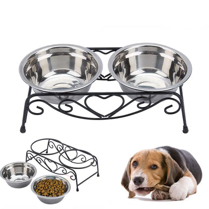 High-End Dual-Use Stainless Steel Pet Bowl