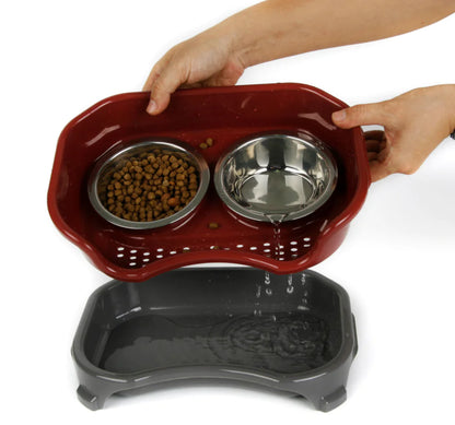 Stainless Steel Pet Dog and Cat Feeding Bowl Set