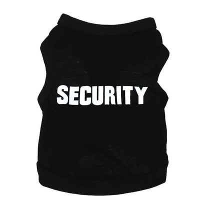 Pet Clothing Black Cotton Vest for Dogs (Spring/Summer)
