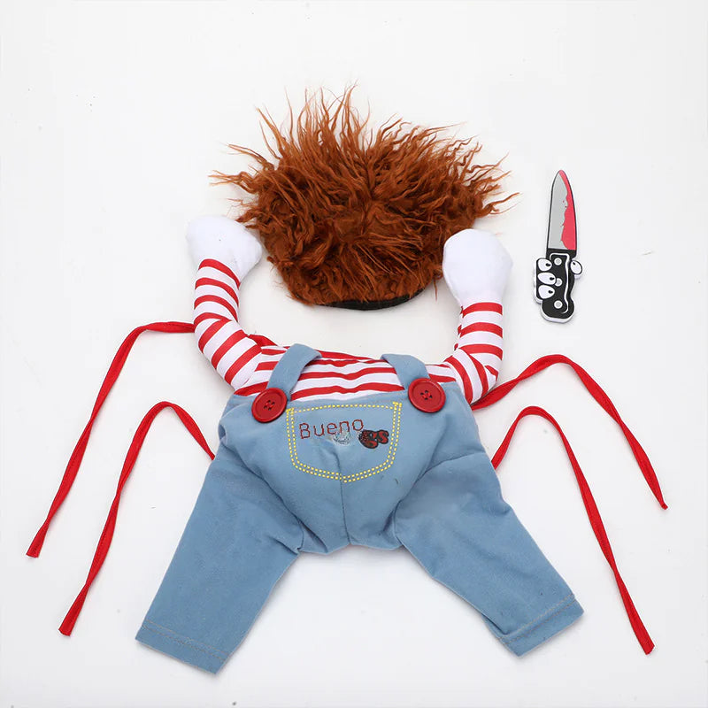 Halloween Pet Costume for Small Dogs with Knife Prop