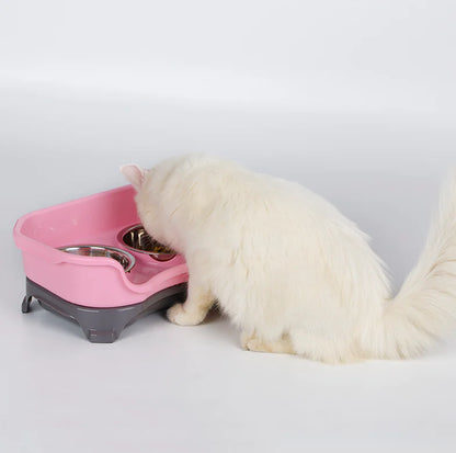 Stainless Steel Pet Dog and Cat Feeding Bowl Set