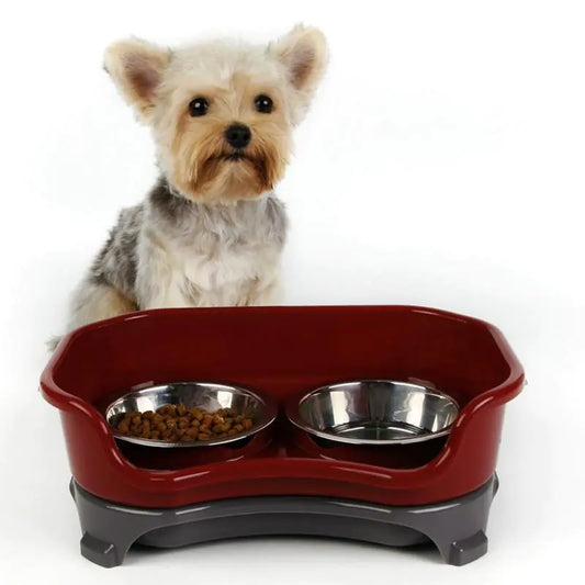 Stainless Steel Pet Dog and Cat Feeding Bowl Set